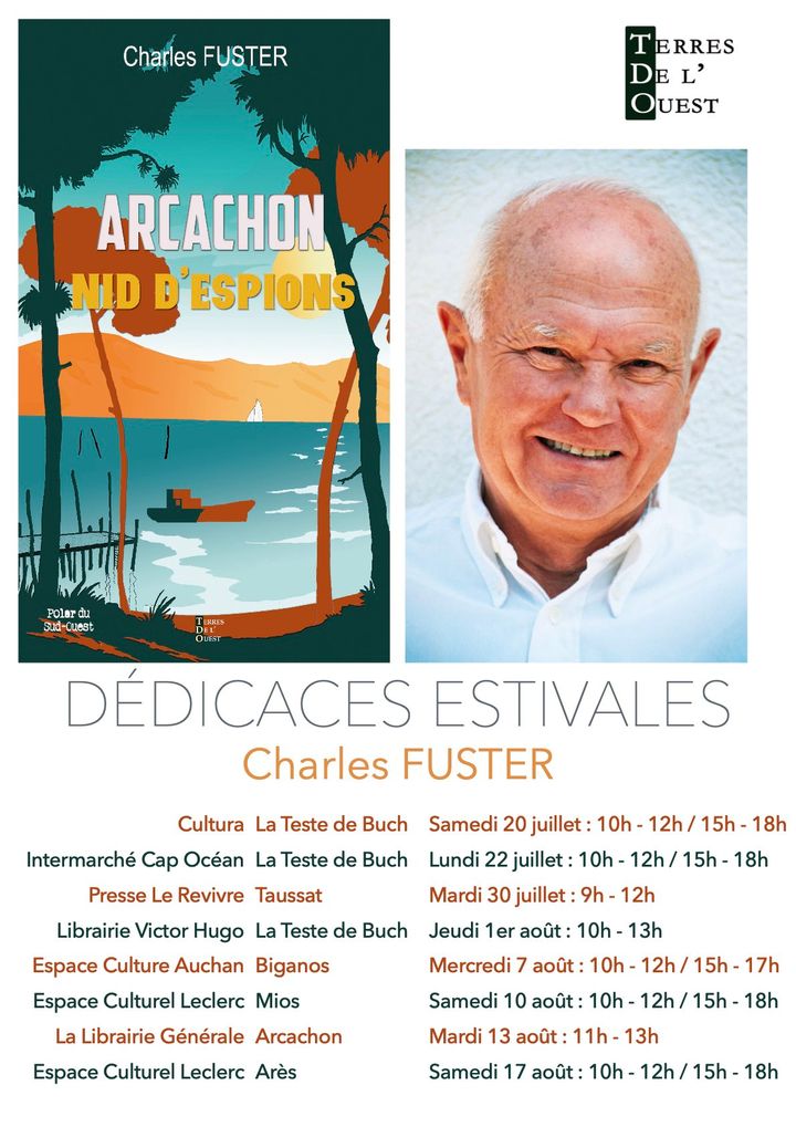 Dédicaces de Charles Fuster sur le bassin d’Arcachon